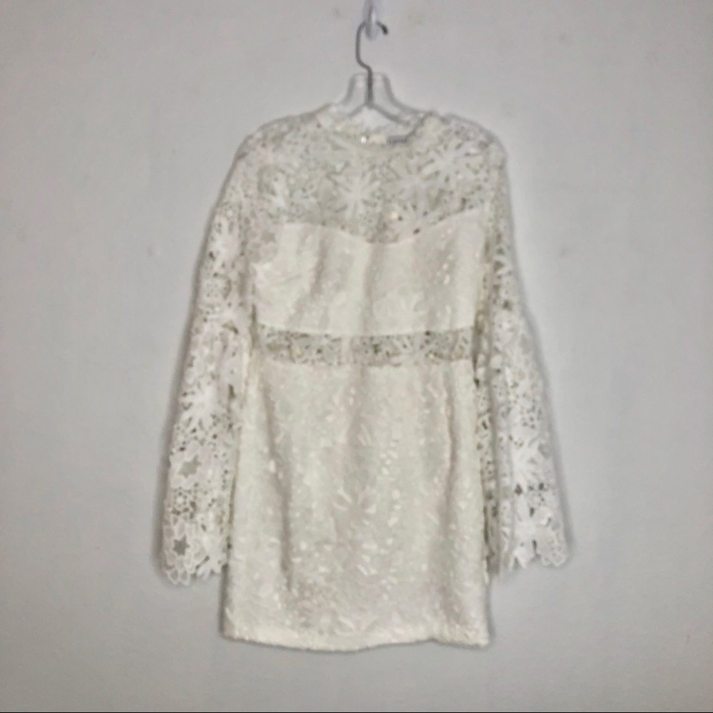 Endless Rose White Peekaboo Lace Dress M NWT